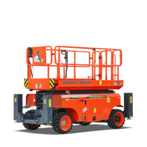 Dingli rough terrain electric scissor lift. Available from LiftX, Auckland