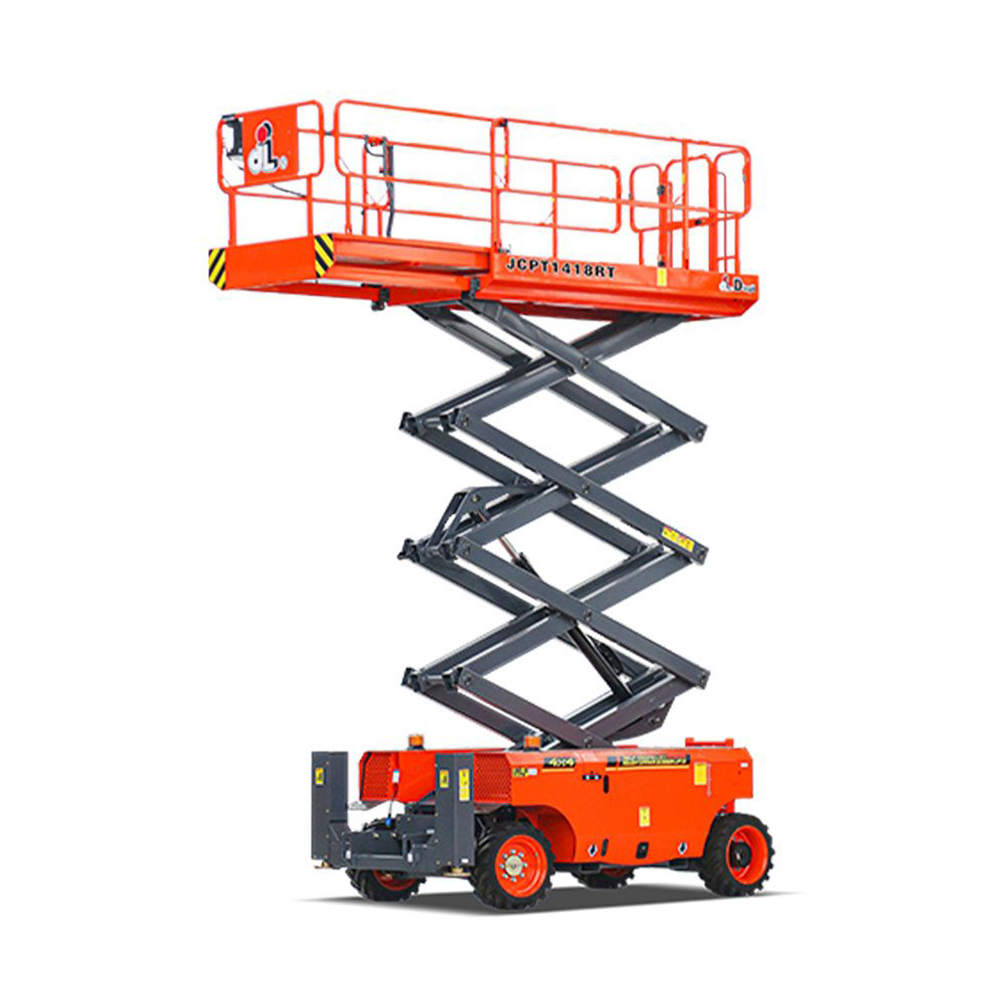 Dingli rough terrain electric scissor lift. Available from LiftX, Christchurch