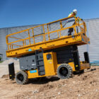 Haulotte electric rough terrain 4WD scissor lift. Finance available from LiftX, Central Otago