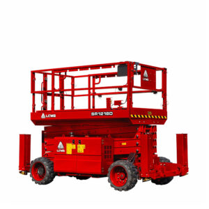 LGMG diesel rough terrain scissor lift from LiftX, NZ. Finance available, Greymouth